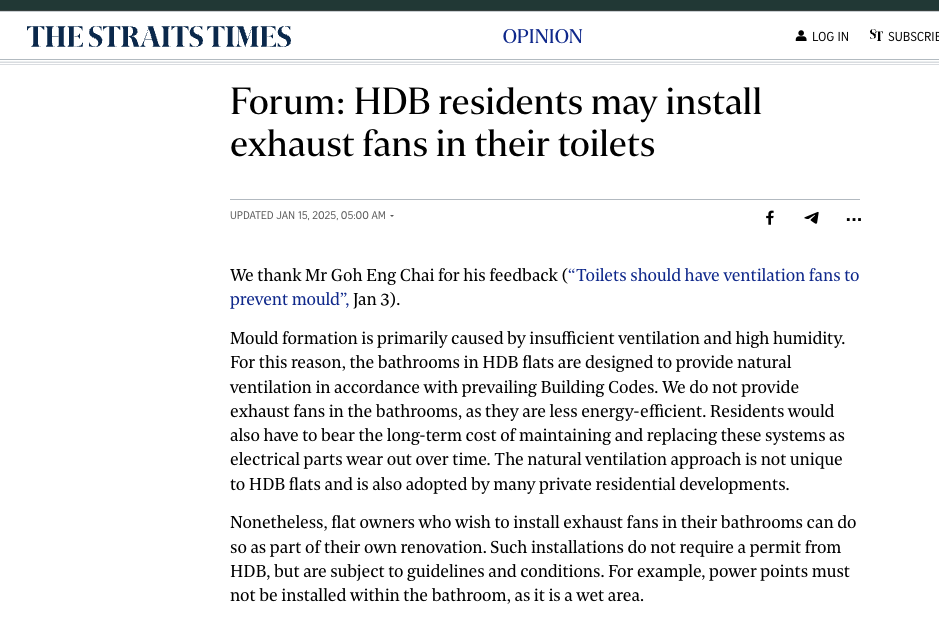 st article a1 exhaust ventilation fan singapore